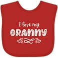 thumbnail image 3 of Inktastic I Love My Granny with Hearts Boys or Girls Baby Bib, 3 of 4
