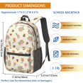 thumbnail image 3 of Pioneer Flower Floral Print Pattern 17" Waterproof Oxford School Backpacks for Teens, S-Shape Padded Straps, for School, Travel, Hiking, Camping, 3 of 5