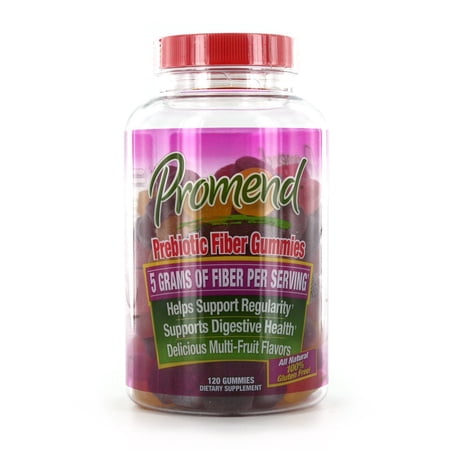 Promend Prebiotic Gummies, Digestive Health, 5g of Fiber per serving, Delicious Multi-Fruit Flavors, 40 servings