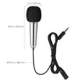 thumbnail image 2 of EeaseMX Healifty Mini Karaoke Microphone Micrófono portátil de voz / instrumento para grabación de voz Chat y canto (plateado), 2 of 7