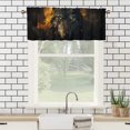 thumbnail image 3 of Fantasy Wolf Kitchen Curtain Valances Rustic Dark Gothic Wildlife Animal Window Valance for Bedroom Bathroom Living Room Dining Room Valances Set 54 by 18 in, 1 Panel, 3 of 6