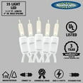 thumbnail image 4 of Novelty Lights Warm White 35 light T5 Traditional LED Christmas Mini Light Set (White Wire, 11.5 Feet), 4 of 5