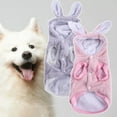 thumbnail image 4 of Plush Dog Hoodie for Small Medium Dog Boy Girl, Carton Rabbit Bunny Style Soft Pet Costume Sweater Coat for Spring/Autumn/Winter Cold Weather Puppy Halloween Christmas Outfit, 4 of 8