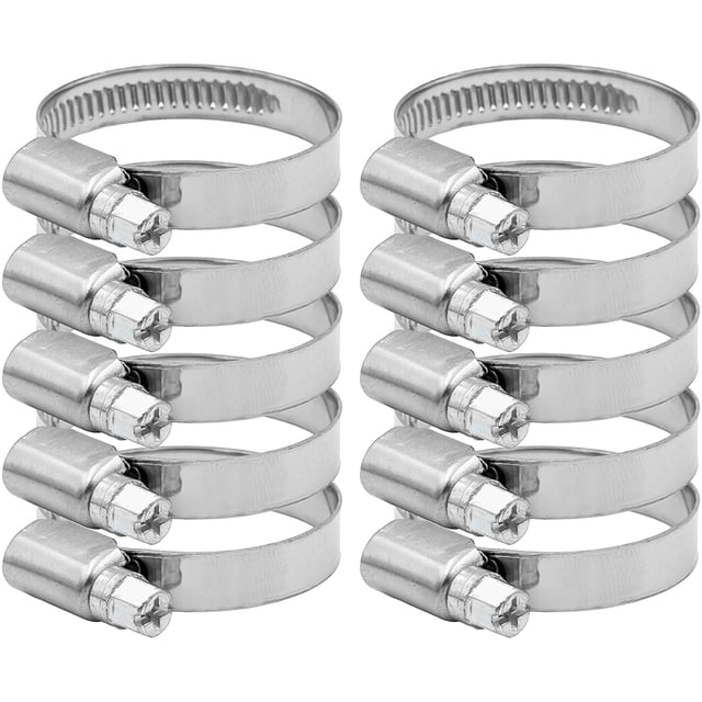 Abrazadera de manguera de acero inoxidable de 10 piezas de diámetro 40-63 mm