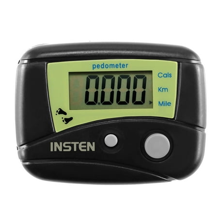 Insten Mini Digital Fitness Pedometer Calorie Step Distance Ran Walked Biked Counter (with belt (Best Step Counter App)