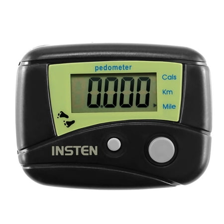 Insten Mini Digital Fitness Pedometer Calorie Step Distance Ran Walked Biked Counter (with belt (Best Walking Step Counter App)