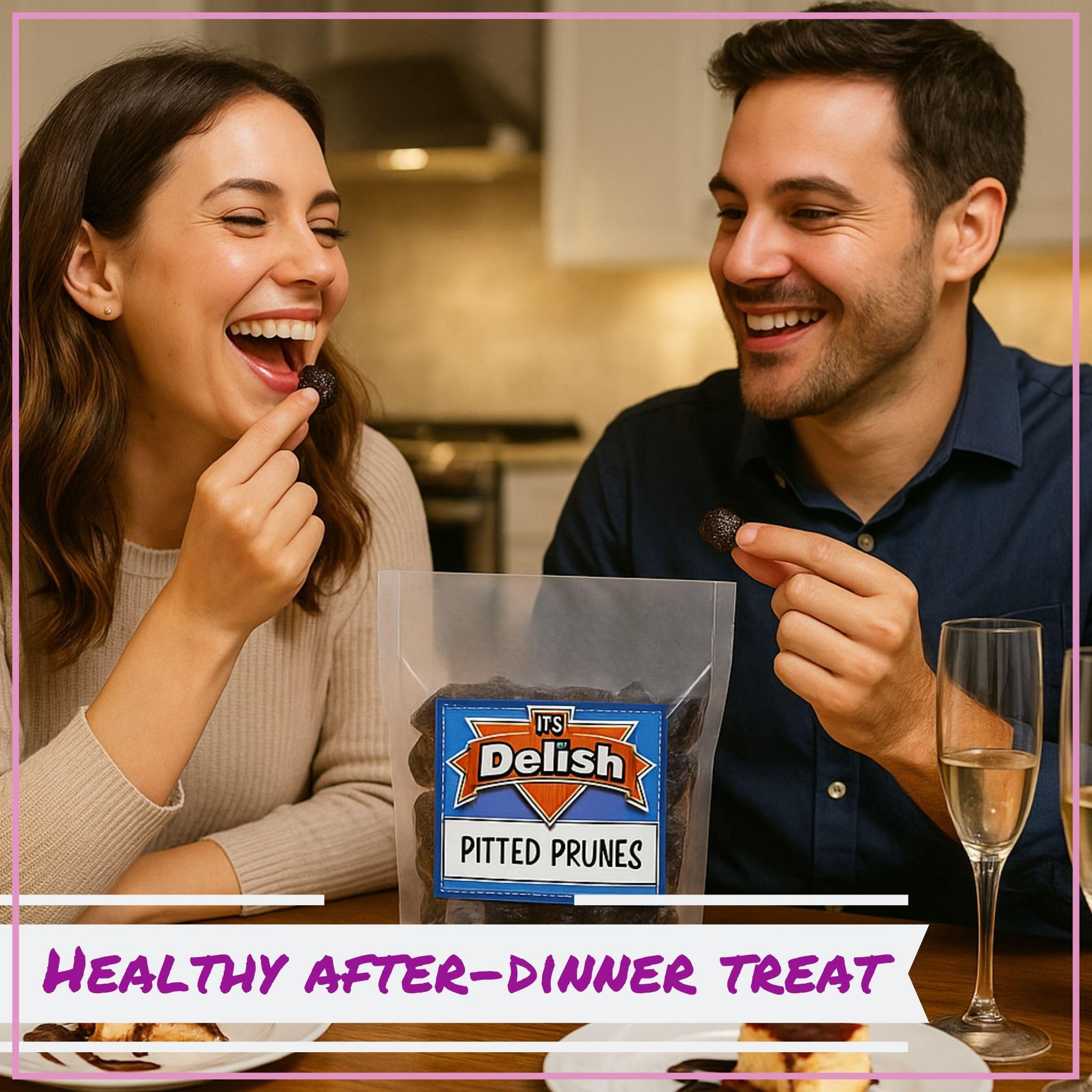 Dried Pitted Prunes Unsweetened by It's Delish, 10 Lbs Bulk Bag  Naturally Sweet, No Sugar Added, High Fiber Dried Fruit Snack  Healthy, Moist and Fresh Dry Plums  Vegan, Kosher