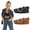 Black+Brown, variant on SUOSDEY Girls Leather Belts,Kids Skinny Belt for School Uniforms Gift 2Pack