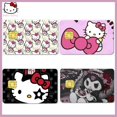thumbnail image 2 of Hellokittys-pegatina de tarjeta de débito de crédito, dibujos animados, Sanrios, Anime, Kuromi, Melody, impermeable, póker, película adhesiva, piel para Chip pequeño, 2 of 4