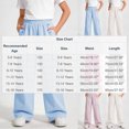 thumbnail image 3 of Miqool Girls Wide Leg Cargo Pants Elastic Waist Loose Fit Casual Lightweight Palazzo Pants with Multi Pockets for 5-16 Years, 3 of 5