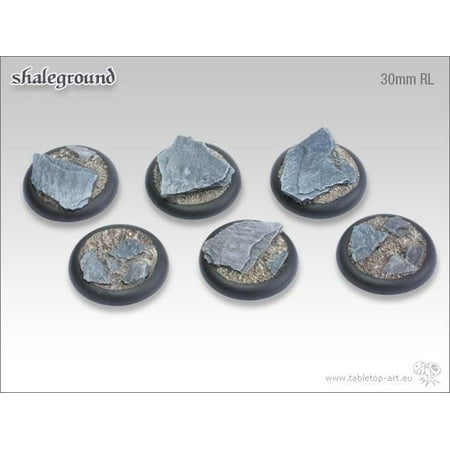 30mm Round Base w/Lip - Shale Ground New (Best Crystals For Shale)