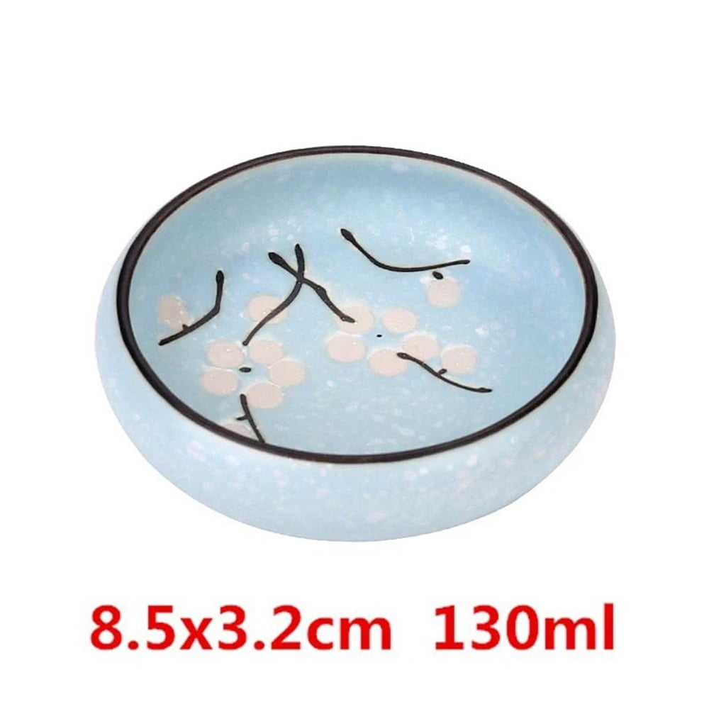Round Dip Bowls Ceramic Saucers Soy Sauce Dish Appetizer Dipping Bowls for Condiments Appetizer