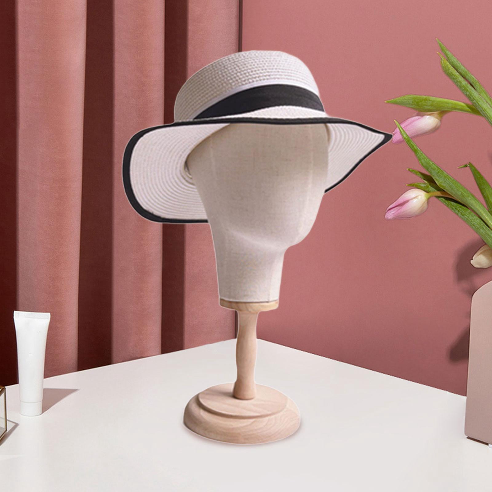 Bothyi Hairpieces Display Holder Manikin Head for Shopping Mall Styling Dry beige