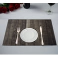 thumbnail image 1 of EREHome Set de 2 Sets de Table en Bois Brun Foncé 12x18 Pouces, 1 of 2