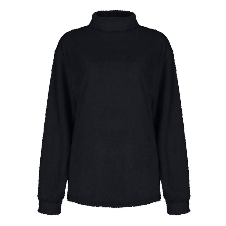Walmart black turtleneck sweater top