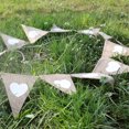 thumbnail image 3 of Fawoonu 13-Piece Flaxen Triangle Heart Flags with Jute Rope for Weddings, Parties, and Celebrations, 3 of 6