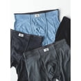 thumbnail image 4 of Fruit of the Loom Men's Crafted Comfort Stretch Boxer Briefs, Regular Leg-Covered Waistband-Black, Medium, 4 of 7
