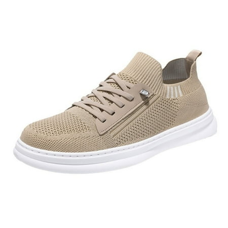

WuLIQna Mens Shoes Walking Running Sneakers Lightweight Breathable Casual Soft Sole Mesh Work Gym Trainers Summer And Autumn Men Sneakers Fly Woven Mesh Breathable Slip On