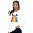 thumbnail image 4 of Gay Rainbow Pride Flag LGBTQ Rights Plus Size Long Sleeve Graphic Tee Shirt Brisco Brands 3X, 4 of 5