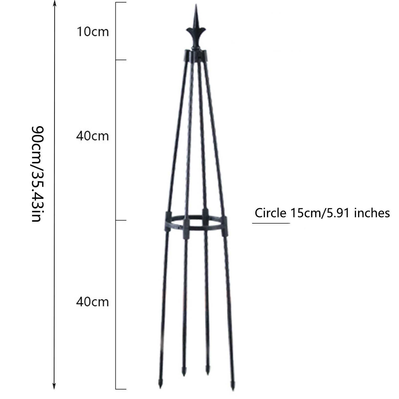 Garden Trellis for Climbing Plants, Support Plant Stand for Indoor and Outdoor, Potted Plants Flowers Vegetables Vines – Tomato Cage Tower for Garden or Balcony by IHHXPRO (Style B,1 Pack )