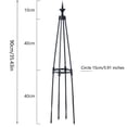thumbnail image 3 of Outdoor Spire Top Plant Trellis, Black Assembly Climbing Plant Frame for Vines and Flowers, Decorative Garden Support for Balcony, Yard, and Patio, Sturdy and Stylish Plant Training Structure, 3 of 7
