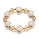thumbnail image 1 of Granjero Gordo Pulseras de mujer Pulsera de acero inoxidable con cristales degradados Pulsera de esmaltado de colores Cuerda -Blanco A, 1 of 4