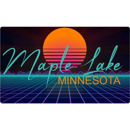 

Maple Lake Minnesota 4 X 2.25-Inch Fridge Magnet Retro Neon Design