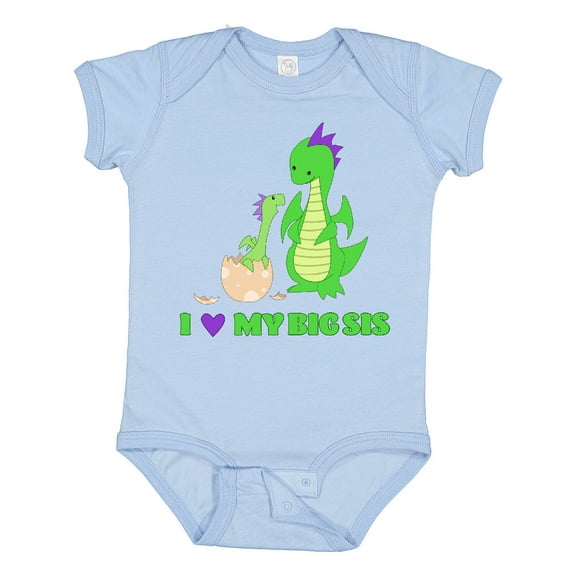 Inktastic I Love My Big Sis Boys or Girls Baby Bodysuit
