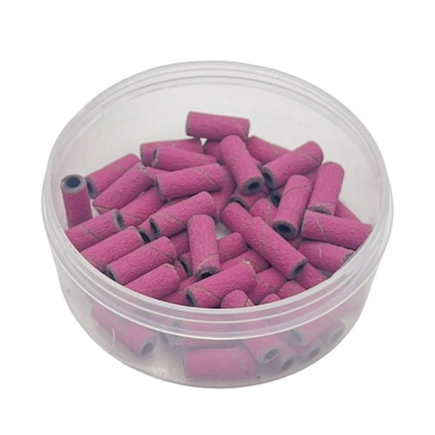 50 minibandas para lijar uñas, removedor de esmalte en gel, accesorio para manicura Rojo 240