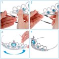 thumbnail image 4 of Willstar Princess Queen Wand Tiara Crown Belle Elsa Costume Accessories, with Tiara Gloves (6 Pieces), 4 of 11