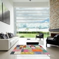 thumbnail image 6 of Ahgly Company Indoor Rectangle Contemporary Cherry Red Patchwork Area Rugs, 2' x 5', 6 of 6