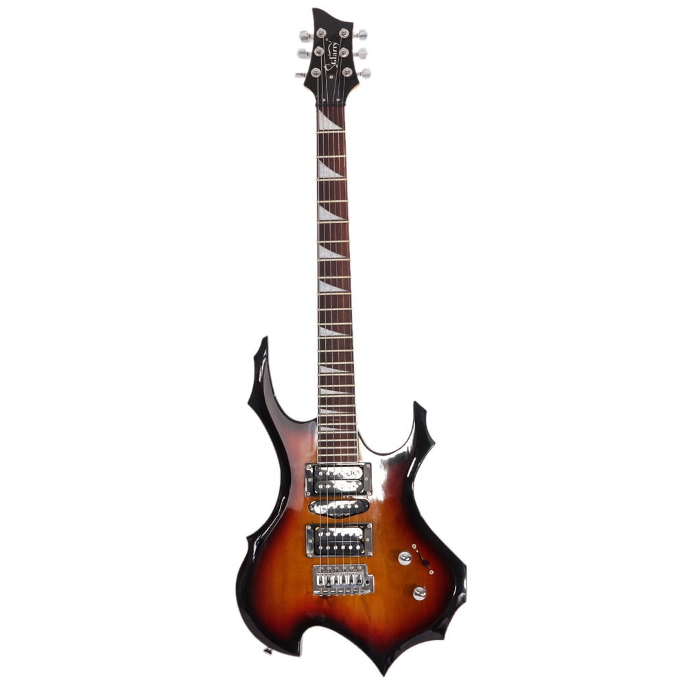 BMTBUY Glarry Flame Shaped Electric Guitar with 20W Electric