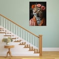thumbnail image 3 of MUDKET Leopard Wall Art, Boho Leopard Canvas Wall Art Prints, Unique Living Room Pictures Wall Decor, Framed Wall Paintings for Bedroom Office 18"L x 12"W, 3 of 9