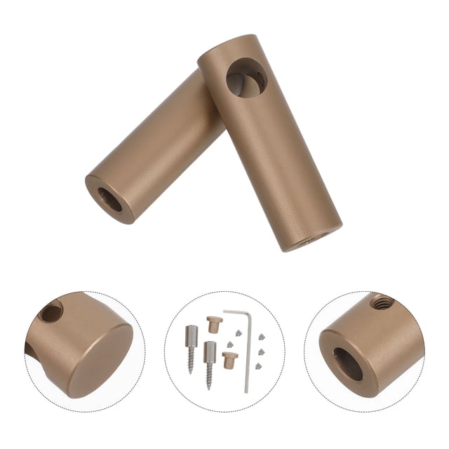 UPGRATOR 1Jgo Conectores De Postes Y Rieles Dorados En Aluminio Para Muebles Con Protección Y Soporte Mejorado