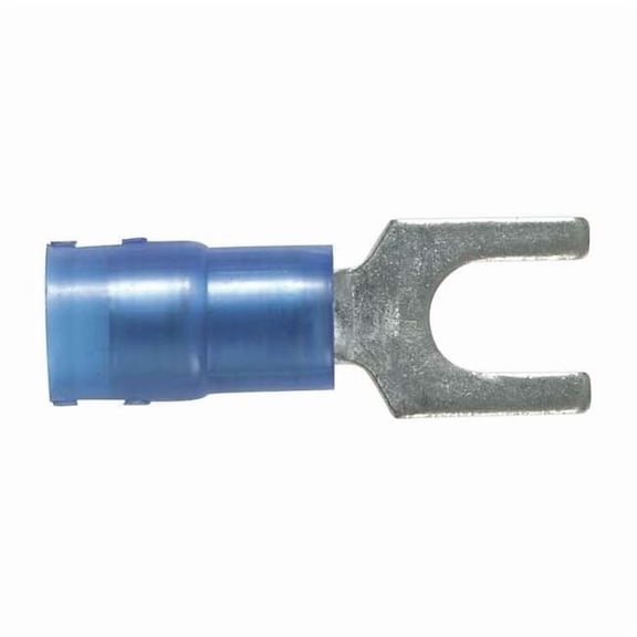 Panduit Fork Terminal,Copper,Blue,PK100 PN14-14F-C