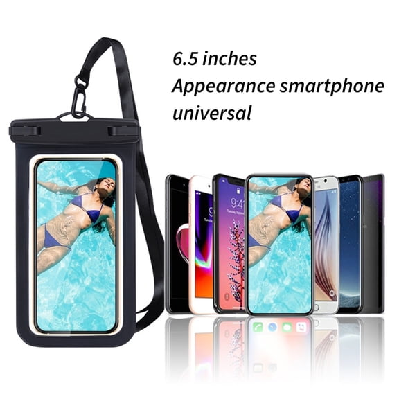 Waterproof Phone Pouch with High Transparent Tpu Material 7.99x4.72x0.47In Water Case for Phone with Adjustable Lanyard for Beach