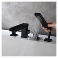 thumbnail image 2 of Bathtub Faucet Widespread Tub Sink Mixer Tap Brushed Gold/black Brass Bathroom Bath Shower Faucet with Hand shower Head, 2 of 7