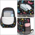 thumbnail image 4 of Game Controller Black Pattern 17" School Backpacks for Teens,Waterproof Oxford Fabric,S-Shape Padded Straps for School,Travel,Hiking,Camping, 4 of 6