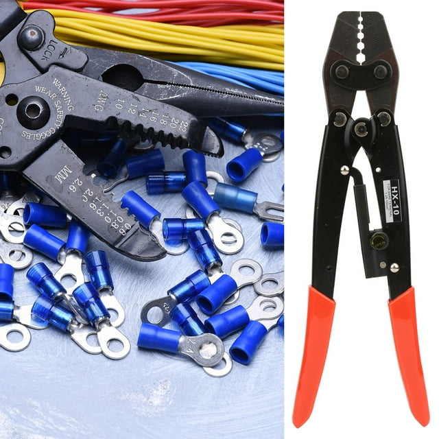 Outil HX 10 Cricler en Acier au Carbone Cricter Terminal 1.2510mm AWG10-6 Poignée Rouge