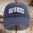 thumbnail image 3 of GDREDA Summer Hats Women's Vintage Washed Denim Printed Baseball Cap，Navy, 3 of 3