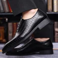 thumbnail image 6 of New Elegant Casual Work Shoes, Men's Classic Patent Leather, Grid Oxford Shoes for Men, Stylish Pointy Lace-up Business Shoes, 6 of 7