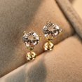 thumbnail image 6 of YUEHAO Earrings Three Claws Gold Rhinestone Earrings Thin Dangle Silver Elegant Rhinestone Earrings Wedding Women Accessories Jewelry Earrings For Women, 6 of 6