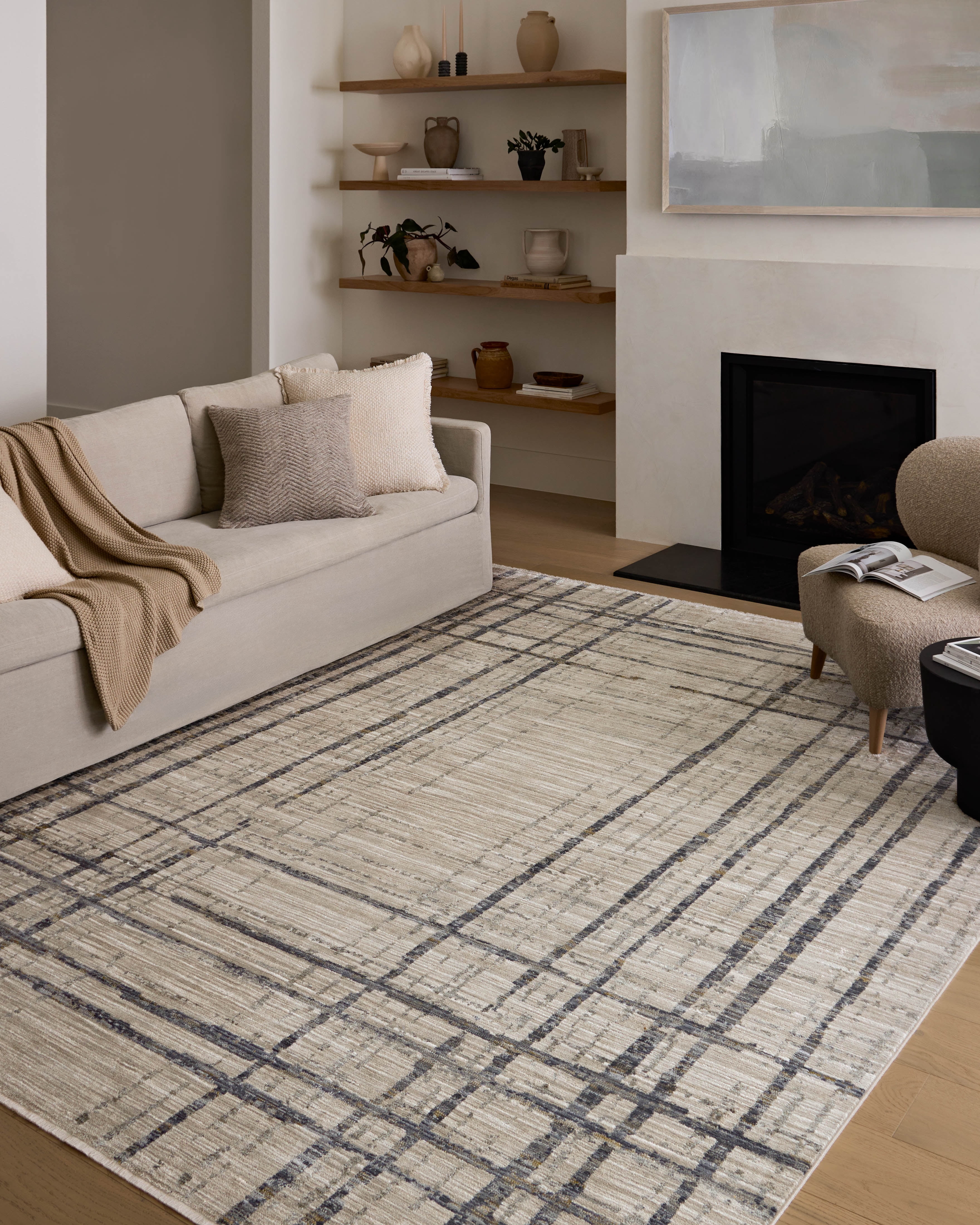 Loloi Wade Beige / Midnight 11'-6" x 15'-7" Area Rug
