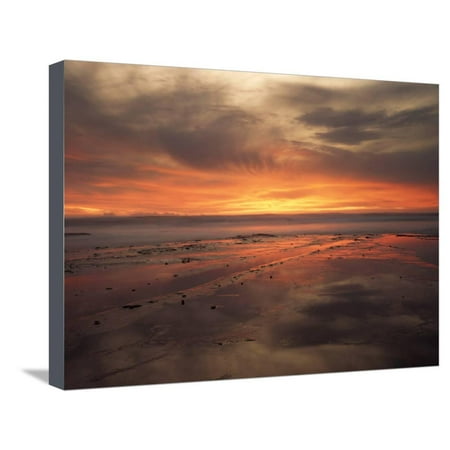 California, San Diego, Sunset over Tide Pools on the Pacific Ocean Stretched Canvas Print Wall Art By Christopher Talbot