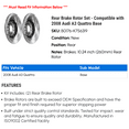 thumbnail image 2 of Rear Brake Rotor Set - Compatible with 2008 Audi A3 Quattro Base, 2 of 2