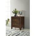 thumbnail image 2 of Welsley 2-drawer Nightstand Bedside Table Walnut, 2 of 14
