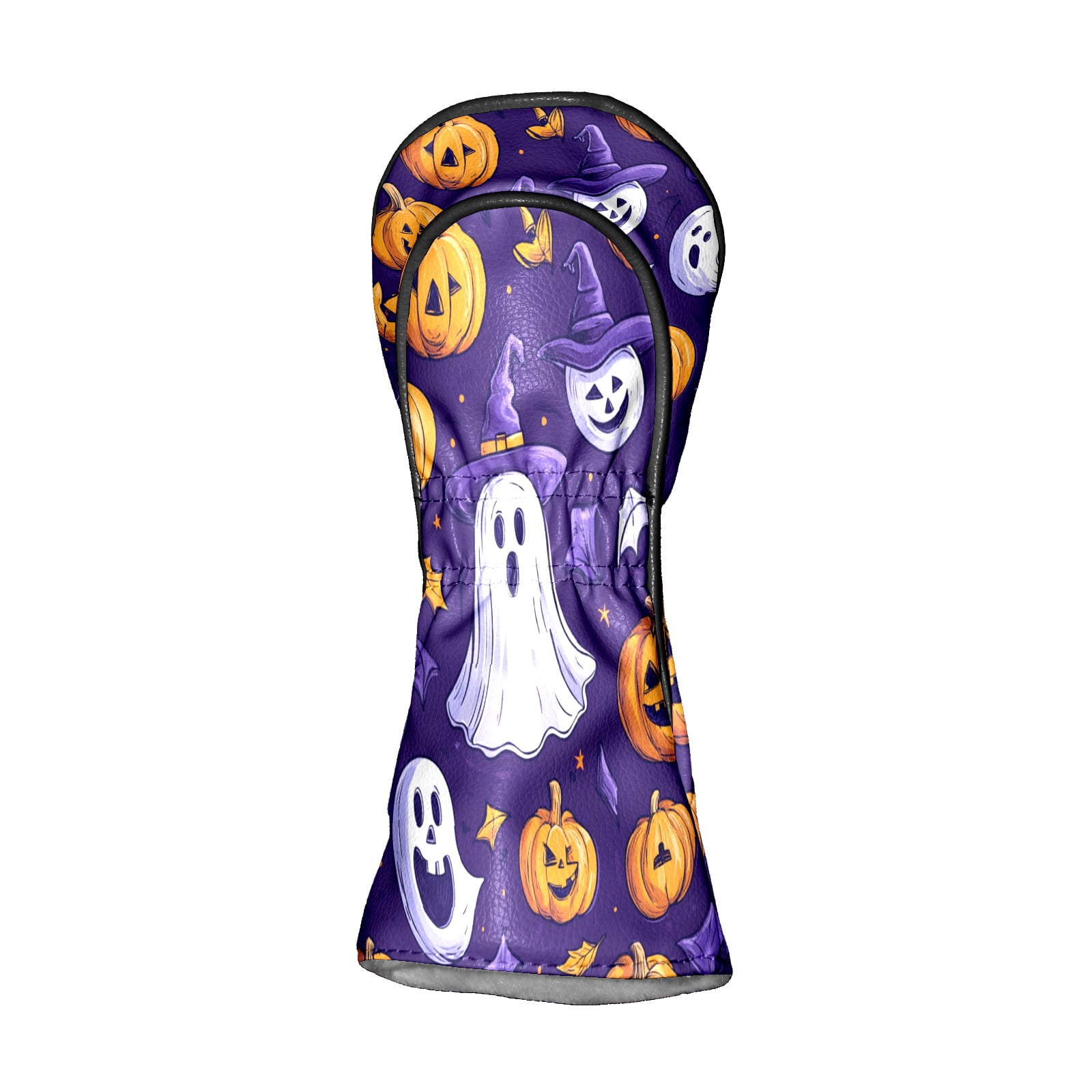 Golf Club Covers PU Leather Waterproof Head Covers for Fairway Woods Hybrids Halloween Party