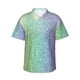 thumbnail image 1 of Balery Beautiful Glitter Camisas hawaianas de manga corta para hombre, camisas playeras de corte holgado, camisas de vacaciones con botones,XX-Large, 1 of 7