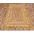 thumbnail image 1 of Natural Jute Scalloped Rug, Natural Jute Rug, Bohemian Scallop Rug, Boho Decor Rug, Area Rug, Handwoven Jute Rug, Custom Rug, Decorative Rug (9x12 feet Jute Rug, Brown+Yellow), 1 of 1