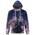 thumbnail image 6 of Unisex Harley Quinn Zip Up Hoodies 3D Printed Pullover Hooded Sweatshirt with Pocket for Mens Womens, 6 of 8